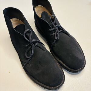 Clarks Desert Boot 12 M Men's Chukka Black Charles F. Stead Leather Upper W/Box